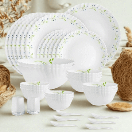 Cello Opalware Dazzle Series Tropical Lagoon 35-Piece Dinner Set Serving for 6