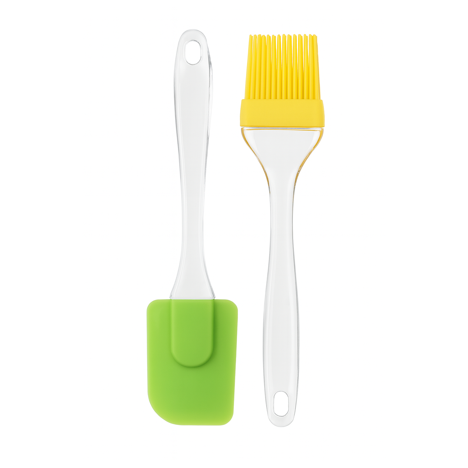 Pastry Brush & Spatula For kitchen Oiling, Grilling 2 Piece Set Silicon Flat Pastry Brush (Pack of 2)